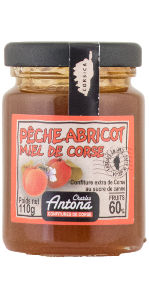 Pfirisch-Aprikosen-Konfitüre mit Honig aus Korsika 110 g